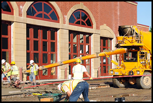 Pouring Redi-Mix Concrete